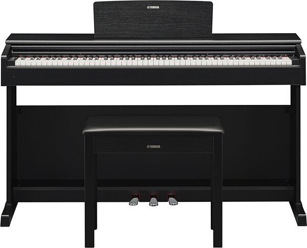 Yamaha Arius YDP-144 Digital Piano (with Bench), Black Walnut, Angled Front
