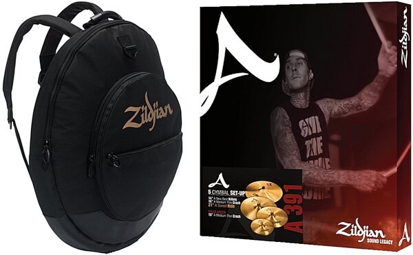 Zildjian A391 Cymbal Package, With Zildjian 22&quot; Cymbal Bag, cymbals-and-big