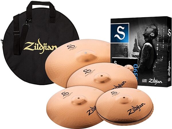 Zildjian S390 S-Series Performer Cymbal Pack, With Free ZCB20 Basic 20&quot; Cymbal Bag, cymbals