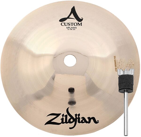 Zildjian A Custom Splash Cymbal, 6&quot;, with MCSA6 Mini Cymbal Stacker, pack