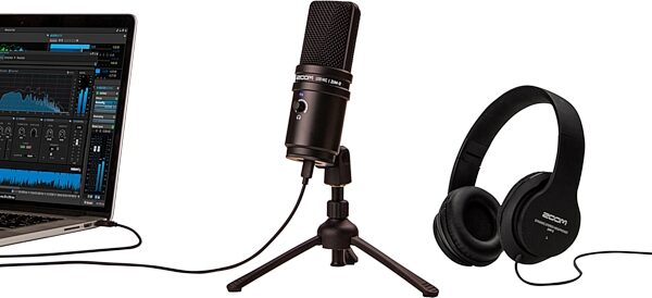 Zoom ZUM-2 USB Microphone Podcast Pack, New, Action Position Back