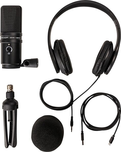 Zoom ZUM-2 USB Microphone Podcast Pack, New, Action Position Back
