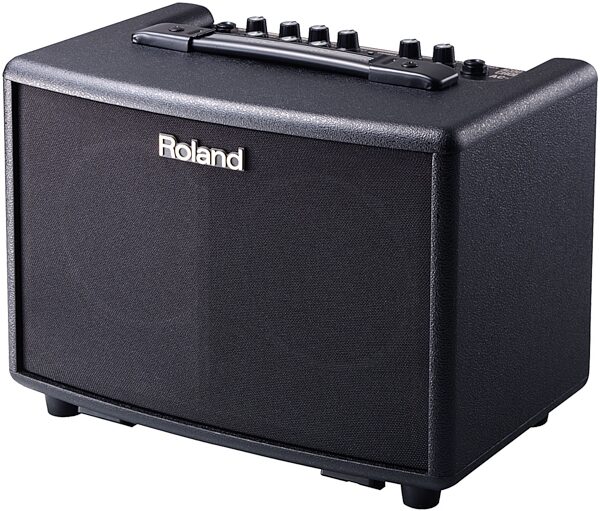 Roland AC-33 Acoustic Guitar Amp, Black, Angle 2