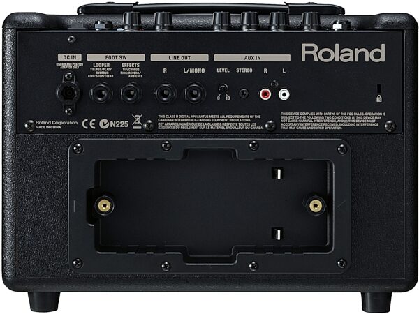 Roland AC-33 Acoustic Guitar Amp, Black, Back (without Battery)