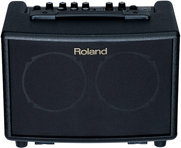 Roland AC-33 Acoustic Guitar Amp, Black, Front