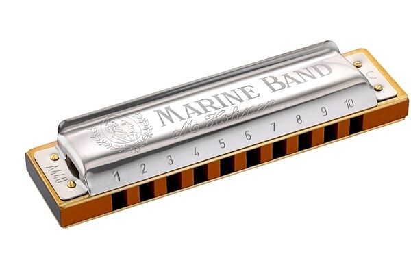 Hohner Marine Band 1896 Harmonica, Key of Bb Minor, Right