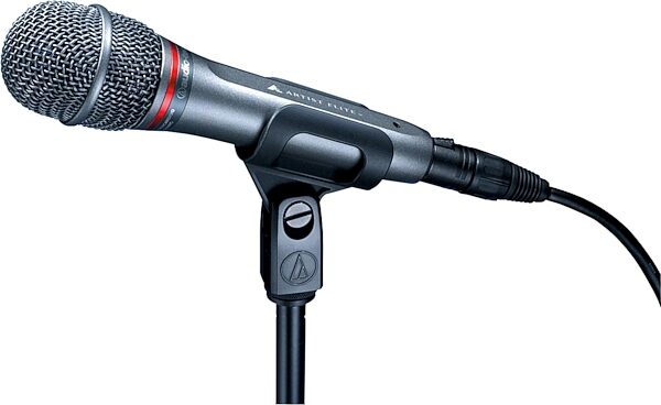 Audio-Technica AE6100 Artist Elite Hypercardioid Dynamic Microphone, New, On Stand Example