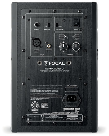 Focal Alpha 50 EVO Powered Studio Monitor, Single Speaker, Rear