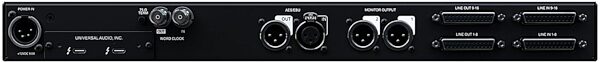 Universal Audio Apollo X16 Thunderbolt 3 Audio Interface, Heritage Edition: Includes premium suite of 10 UAD plug-in titles valued at $2,490, Rear