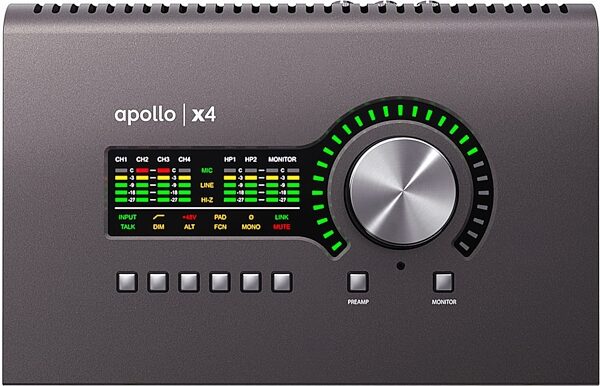 Universal Audio Apollo X4 Thunderbolt 3 Audio Interface, Heritage Edition: Includes premium suite of 10 UAD plug-in titles valued at $2,490, Top