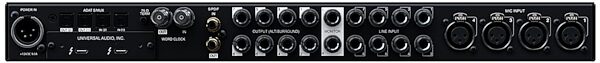 Universal Audio Apollo X8 Thunderbolt 3 Audio Interface, Heritage Edition: Includes premium suite of 10 UAD plug-in titles valued at $2,490, Rear