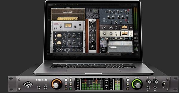 Universal Audio Apollo X8 Thunderbolt 3 Audio Interface, Heritage Edition: Includes premium suite of 10 UAD plug-in titles valued at $2,490, With Laptop