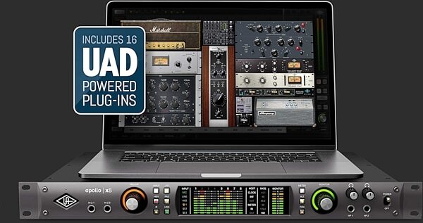 Universal Audio Apollo X8 Thunderbolt 3 Audio Interface, Heritage Edition: Includes premium suite of 10 UAD plug-in titles valued at $2,490, With Plug-ins