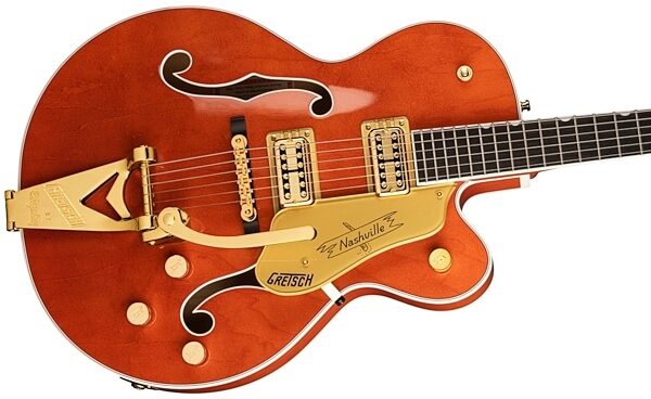 Gretsch G6120TG Players Edition Nashville Electric Guitar (with Case), Orange Stain, ve