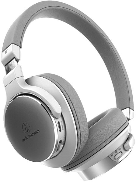 Audio-Technica ATH-SR5BT Wireless Bluetooth Headphones, White, White