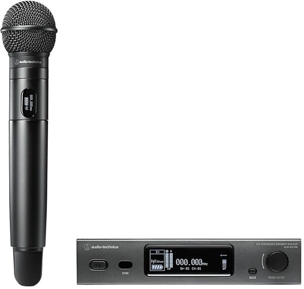 Audio-Technica ATW-3212NC510 3000 Series Wireless Handheld Microphone System (Network-Enabled), Band DE2: 470.125 to 529.975 MHz, Main