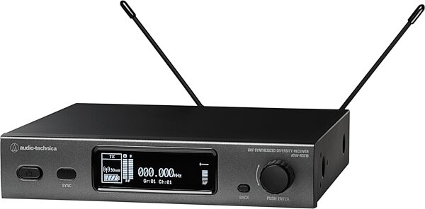 Audio-Technica ATW-R3210 3000 Series (4th generation) Diversity Receiver, Band EE1: 530.000 to 589.975 MHz, Action Position Back