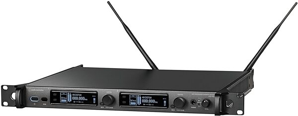 Audio-Technica ATW-R5220 5000 Series Diversity Dual Receiver with Ethernet Connection, Band DF1 (470 - 608) MHz, Action Position Back