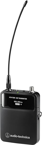 Audio-Technica ATW-T3201 3000 Series (Fourth Generation) Bodypack Transmitter, Band DE2: 470.125 to 529.975 MHz, Action Position Back
