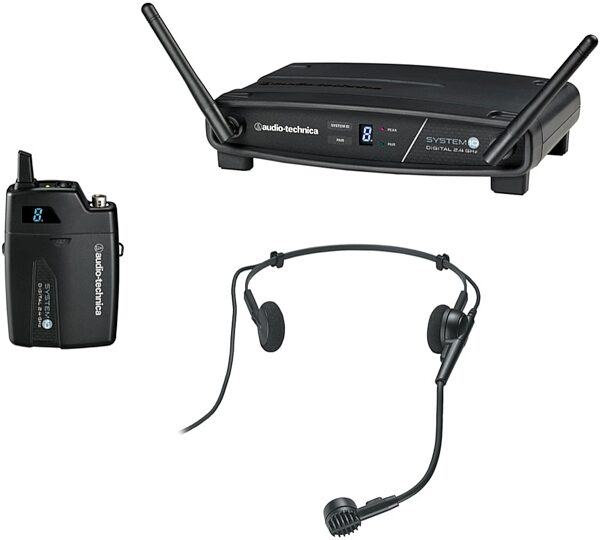 Audio-Technica ATW-1101/H System 10 Wireless Headset Microphone System, (2.4 GHz ISM), Main