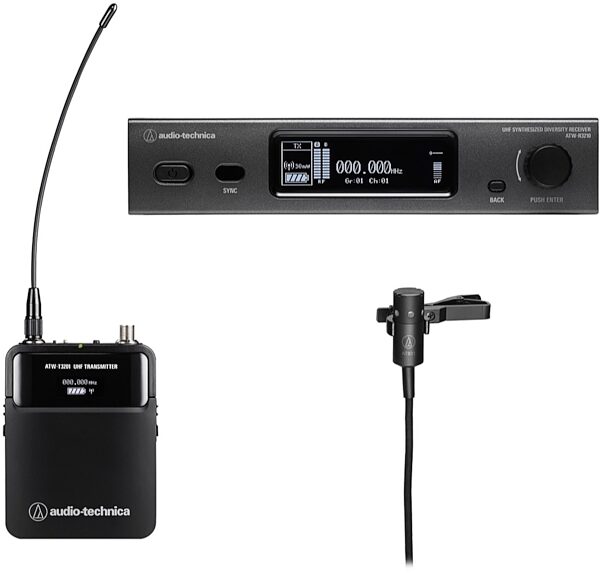Audio-Technica ATW-3211/831 Fourth-Generation 3000 Series Wireless Lavalier System, Band DE2 (470.125 - 529.975 MHz), Main