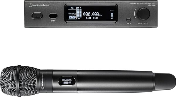 Audio-Technica ATW-3212/C710 Fourth-Generation 3000 Series Wireless Vocal Microphone System, Band DE2 (470.125 - 529.975 MHz), Action Position Back