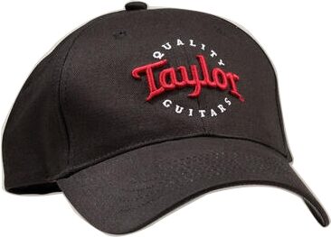 Taylor Red/White Emblem Black Baseball Cap, One Size, Action Position Back