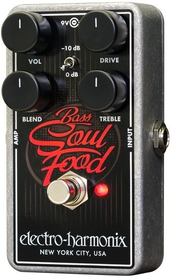 Electro-Harmonix Bass Soul Food Overdrive Boost Pedal, New, Main