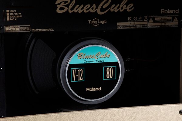 Roland Blues Cube Hot Guitar Combo Amplifier, Vintage, Warehouse Resealed, Vintage Closeup