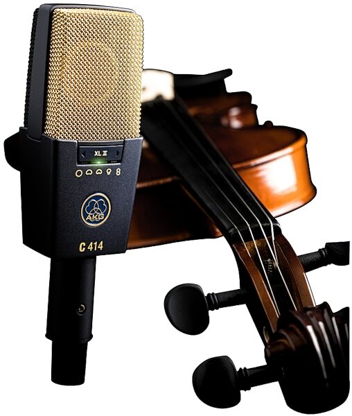 AKG C 414 XL II 9-Pattern Condenser Microphone, Single, Glamour View
