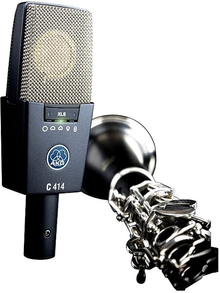 AKG C 414 XLS 9-Pattern Condenser Microphone, Single, USED, Warehouse Resealed, Glamour View