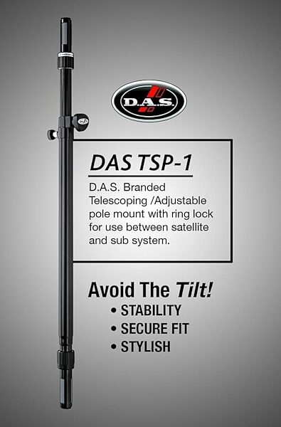 DAS Audio TSP-1 Telescoping Pole for Speakers, New, Action Position Back