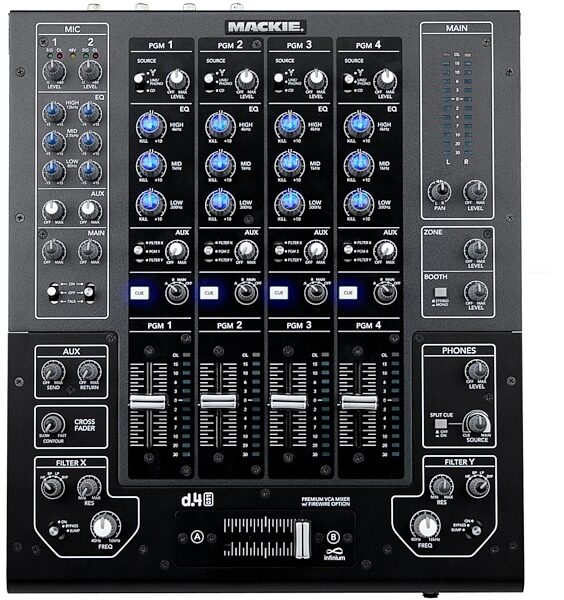 Mackie D4 PRO 4-Channel DJ Mixer with FireWire Interface, Main