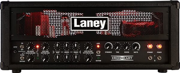 Laney IRT60H Ironheart Guitar Amplifier Head, 60 Watts, New, Front Lit Up