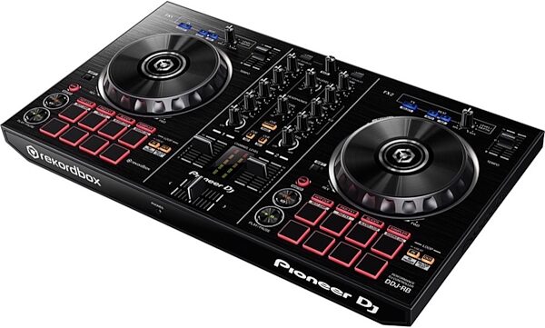 Pioneer DJ Starter Pack: DDJ-RB Rekordbox Controller, Speakers & Headphones, Angle