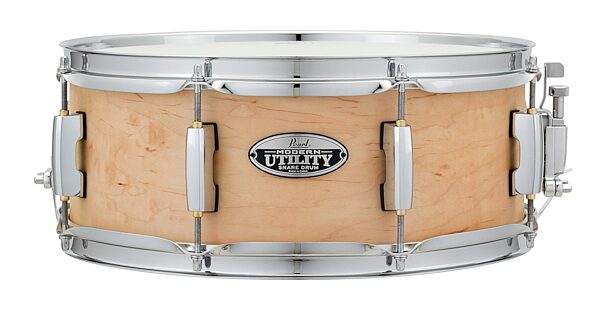 Pearl Modern Utility Maple Snare Drum, Matte Natural, 14x5.5 Inch, Natural