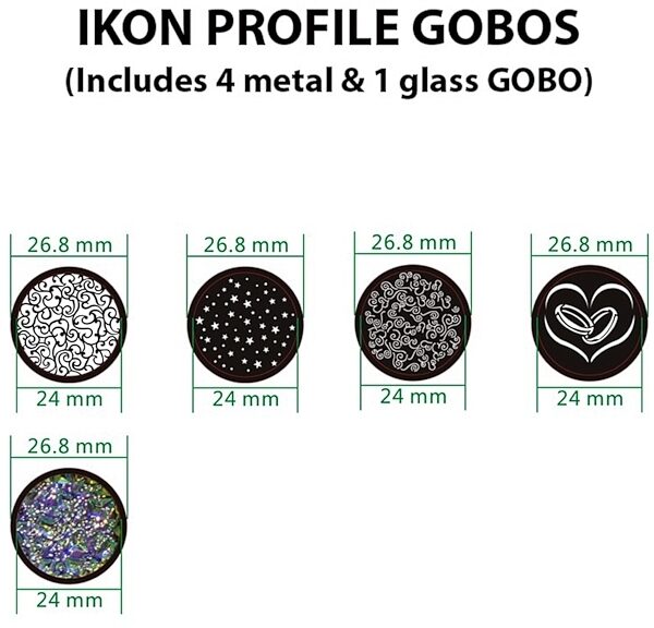 ADJ Ikon Profile Gobo Projector Light, New, GOBOS