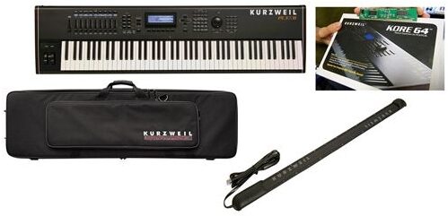 Kurzweil PC3K8 Synthesizer Keyboard Workstation (88-Key), Ribbon Controller ROM and Gig Bag Pack
