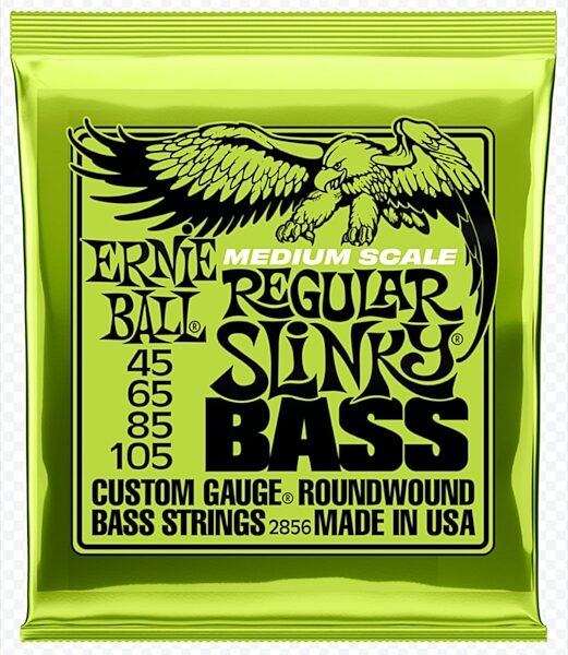 Ernie Ball P02856 Medium-Scale Regular Slinky Bass Strings, New, Main