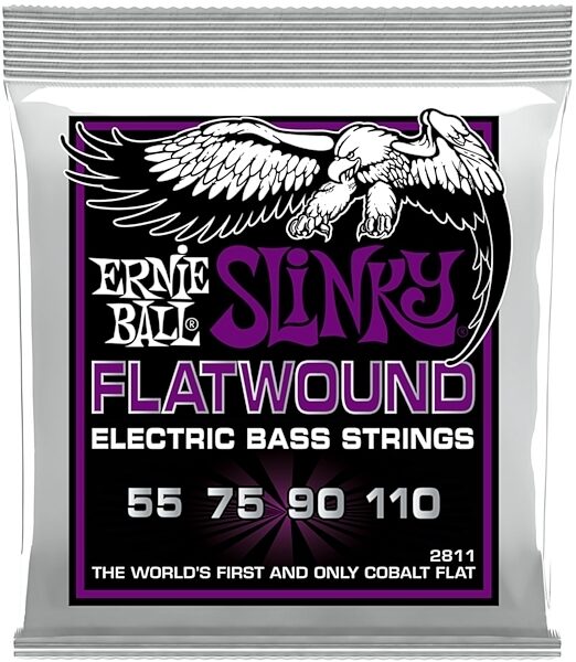 Ernie Ball P02811 Power Slinky Flatwound Bass Strings, New, Main