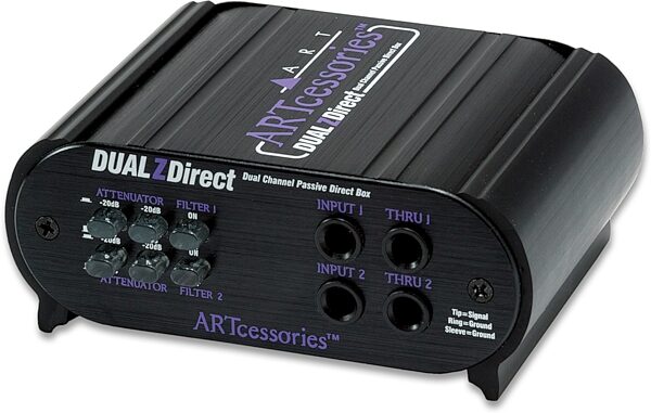 ART DualZDirect Dual Passive Direct DI Box, New, Action Position Back