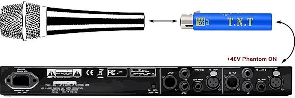 sE Electronics DM2 TNT Active In-line Microphone Preamplifier, New, Detail Side