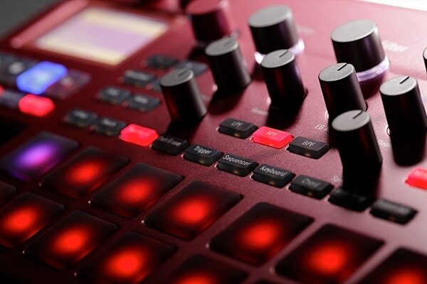 Korg Electribe Sampler Music Production Station, Red, Red Closeup