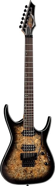 Dean Exile Select Floyd Fluence Electric Guitar, Natural Black Burst, Main with head Front