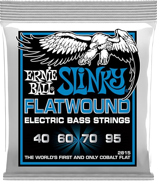Ernie Ball P02815 Extra Slinky Flatwound Bass Strings (40-95), New, Action Position Back