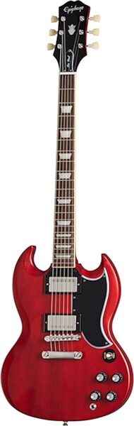 Epiphone 1961 Les Paul SG Standard Electric Guitar (with Case), Aged 60s Cherry, Action Position Back