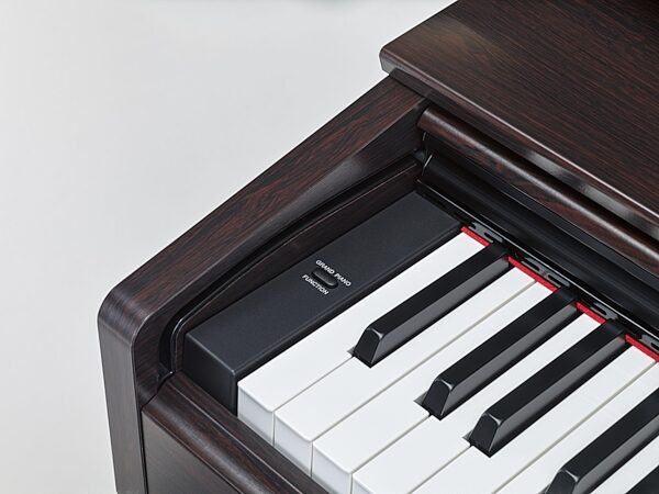 Yamaha Arius YDP-103R Digital Piano (with Bench), Black, Customer Return, Scratch and Dent, Action Position Back
