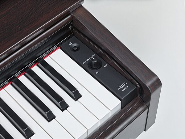 Yamaha Arius YDP-103R Digital Piano (with Bench), Black, Customer Return, Scratch and Dent, Action Position Back