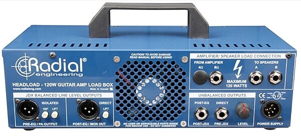 Radial HeadLoad Guitar Amp Load Box, Rear