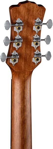 Luna High Tide Grand Concert Acoustic-Electric Guitar, Left-Handed, New, Rear detail Headstock